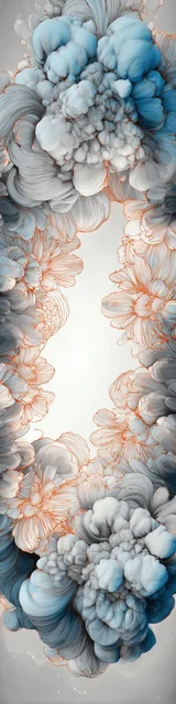 Free printable abstract cloud art bookmark featuring a cloud ring of abstract art